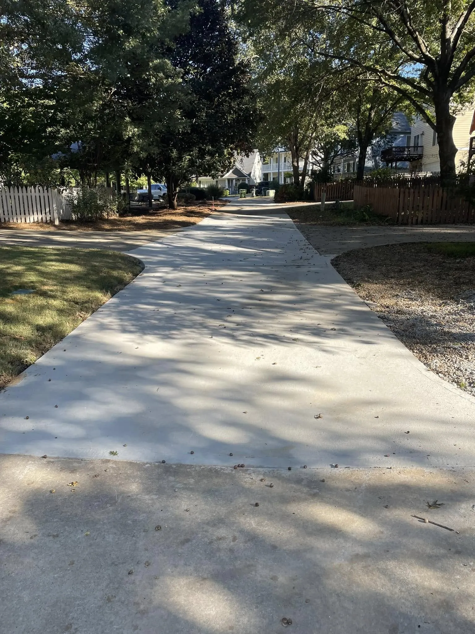 The same driveway after Grey Top re-graded the base and poured it back